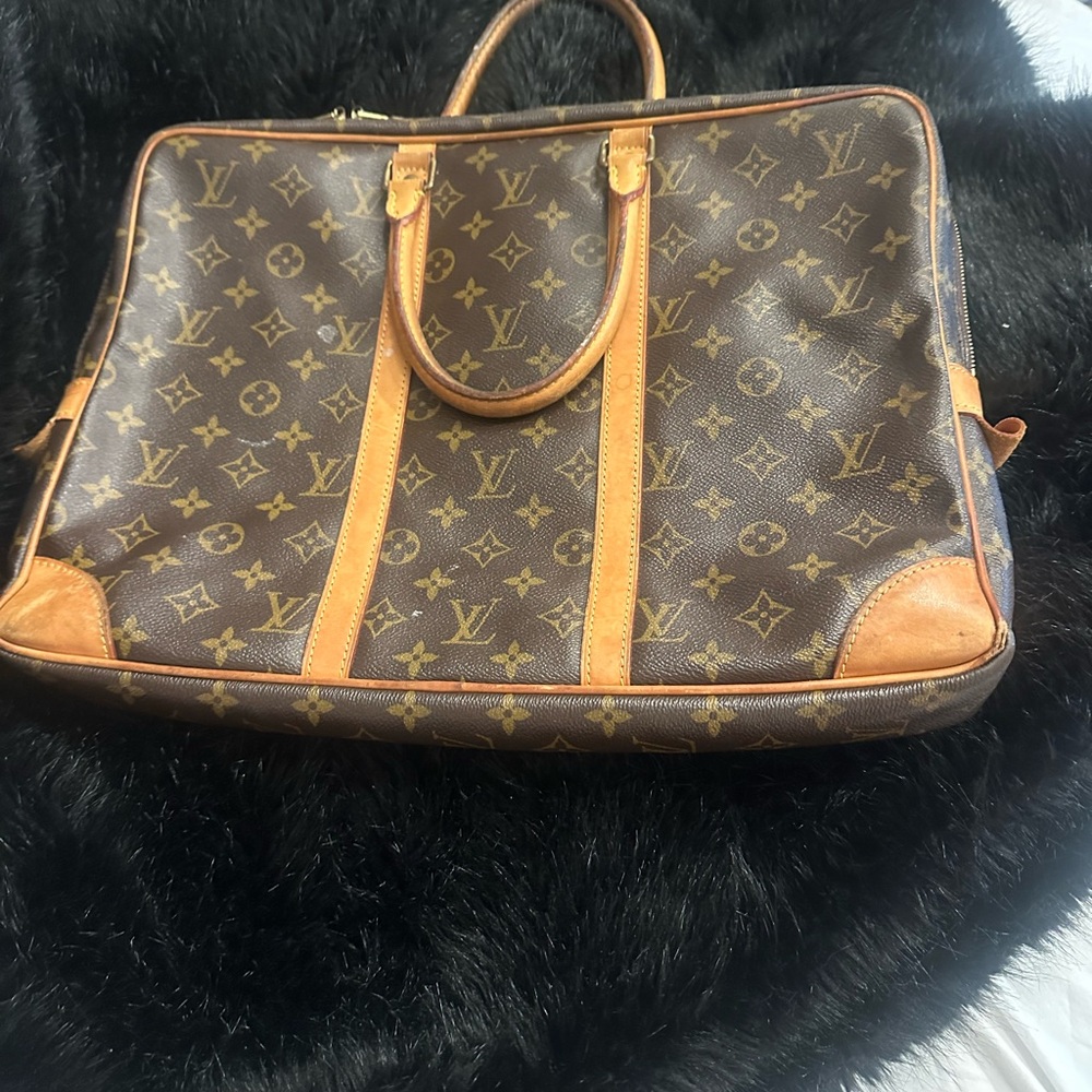 Louis Vuitton Brown and Tan Monogram Bag